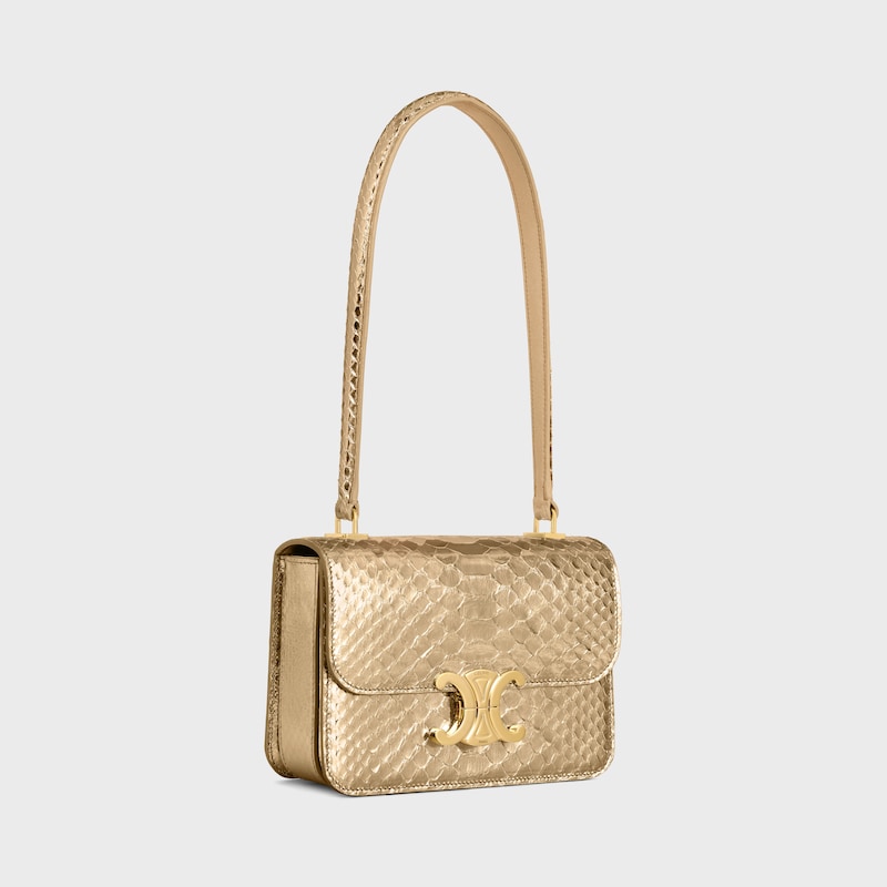 teen garance bag in laminated python