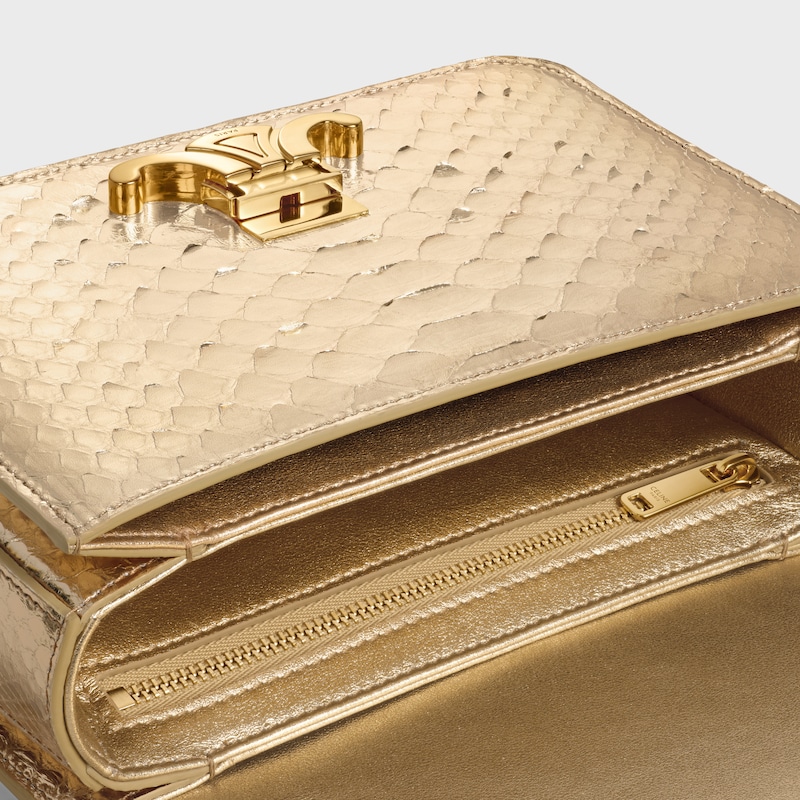 teen garance bag in laminated python
