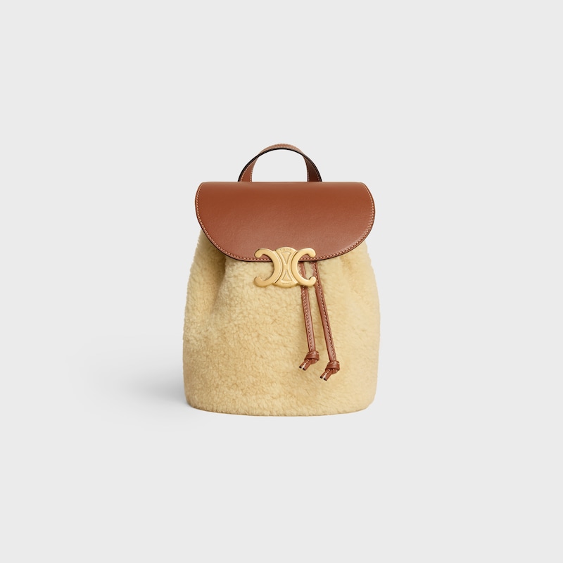 backpack celine bonnie in shearling