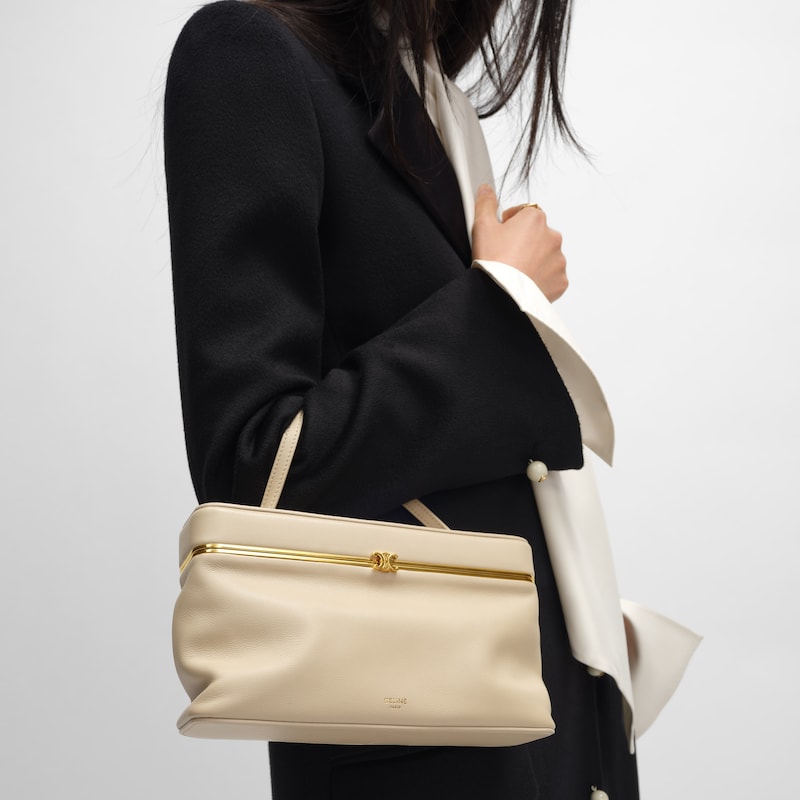 east west triomphe frame in supple calfskin