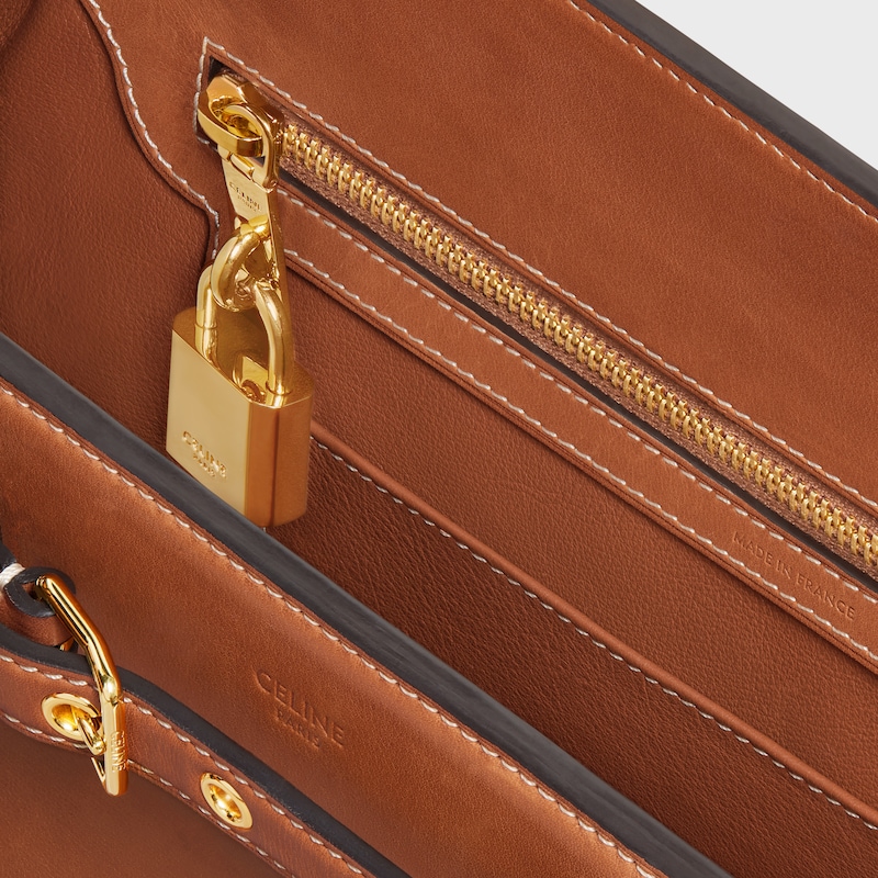 celine conti bag in natural calfskin