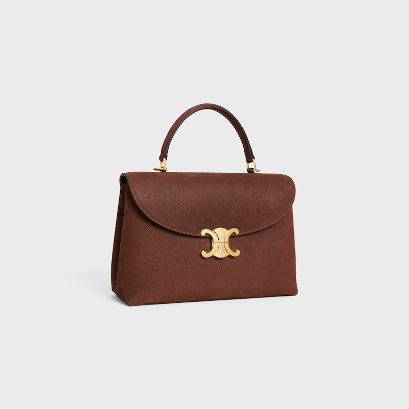 medium nino bag in grained nubuck calfskin