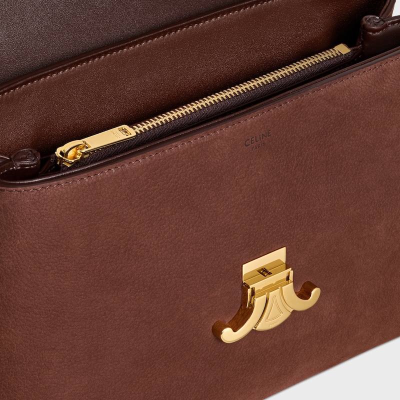 medium nino bag in grained nubuck calfskin