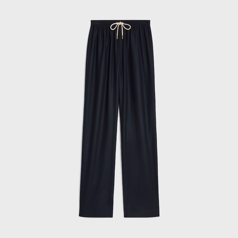 straight jogging pants in cashmere flannel