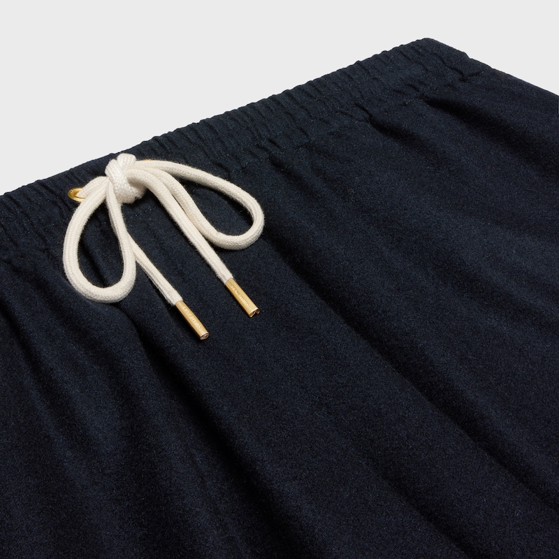 straight jogging pants in cashmere flannel
