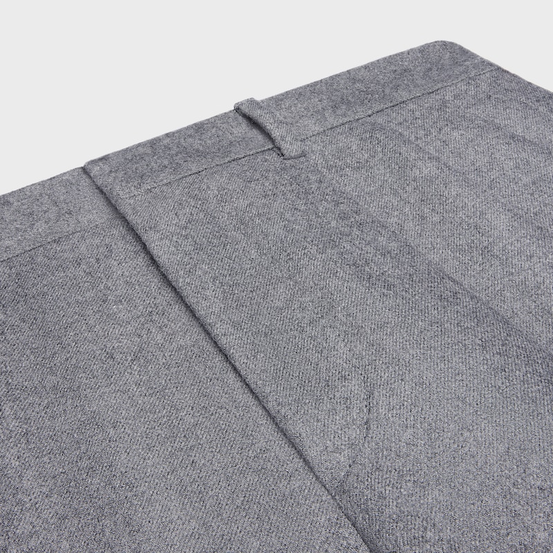 pleated trousers in cashmere flannel