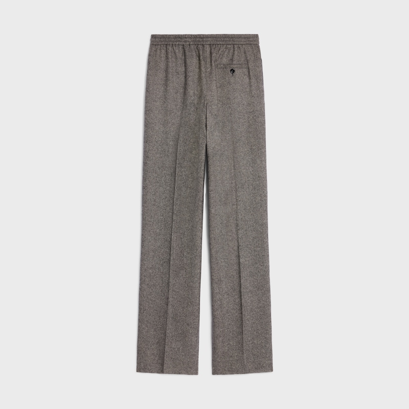 drawstring trousers in cashmere flannel
