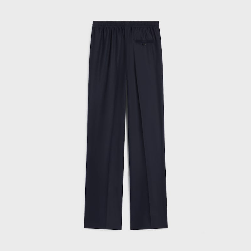 drawstring trousers in cashmere flannel