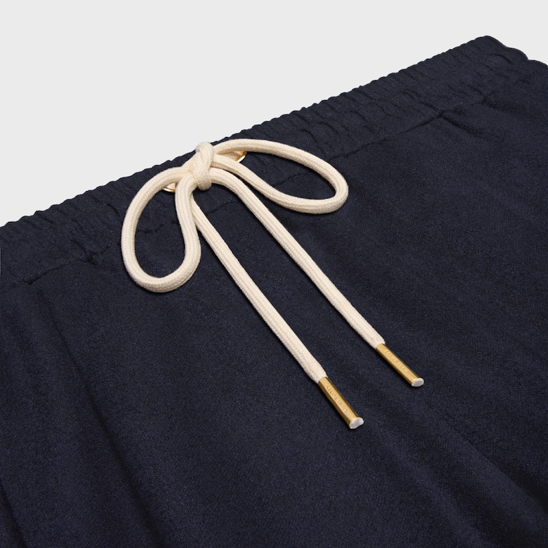 drawstring trousers in cashmere flannel