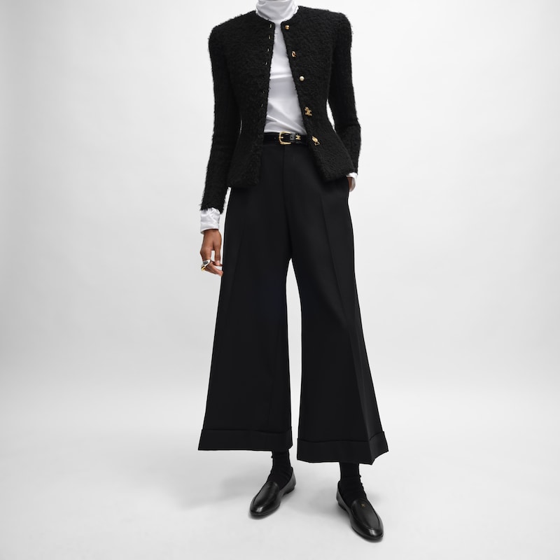 docks trousers in wool gabardine