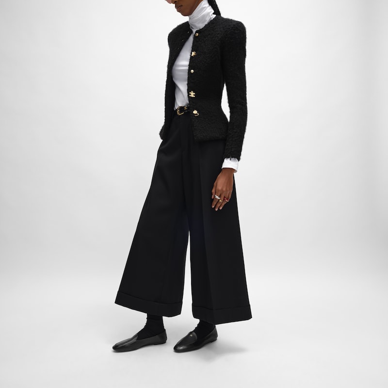 docks trousers in wool gabardine