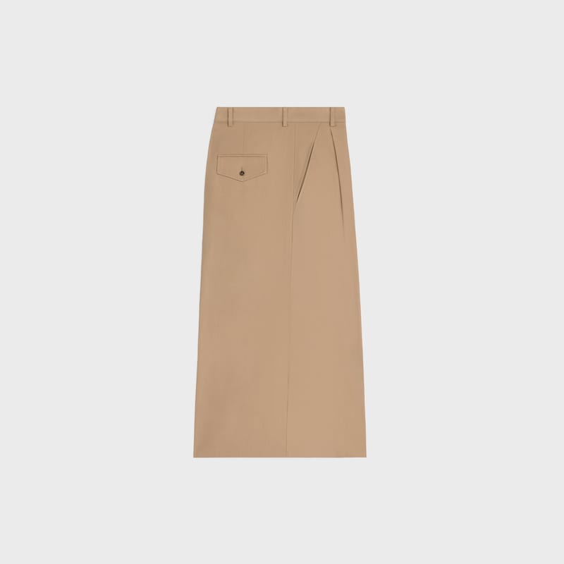 montauk cropped trousers in cotton and wool gabardine
