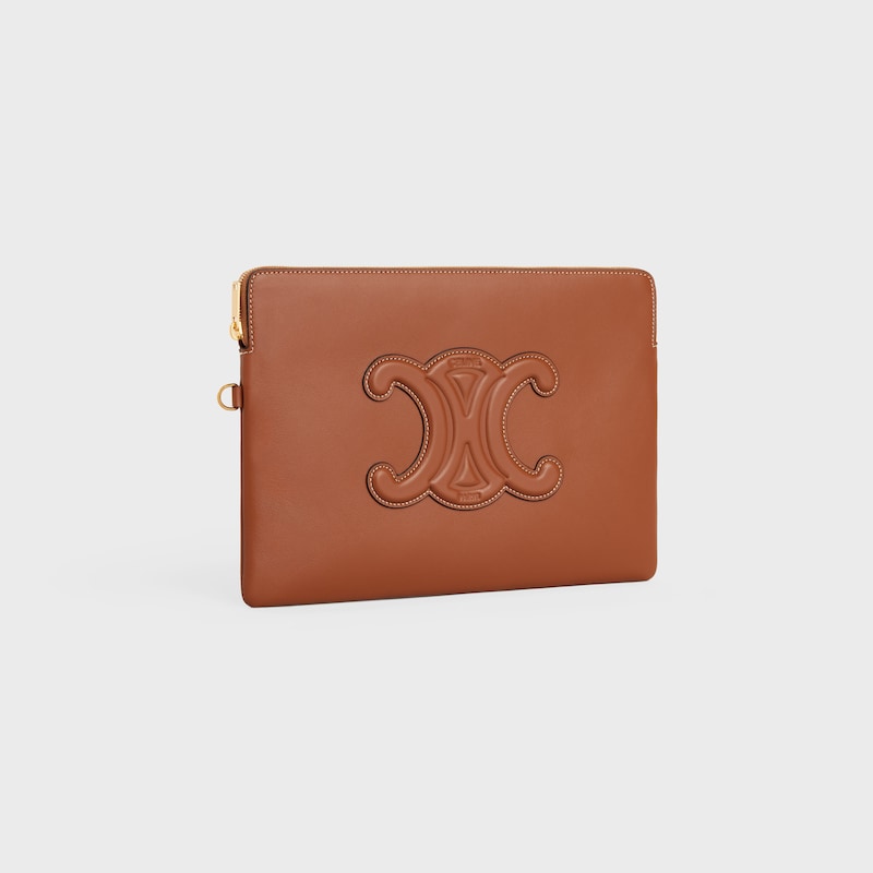 small pouch with strap cuir triomphe in smooth calfskin