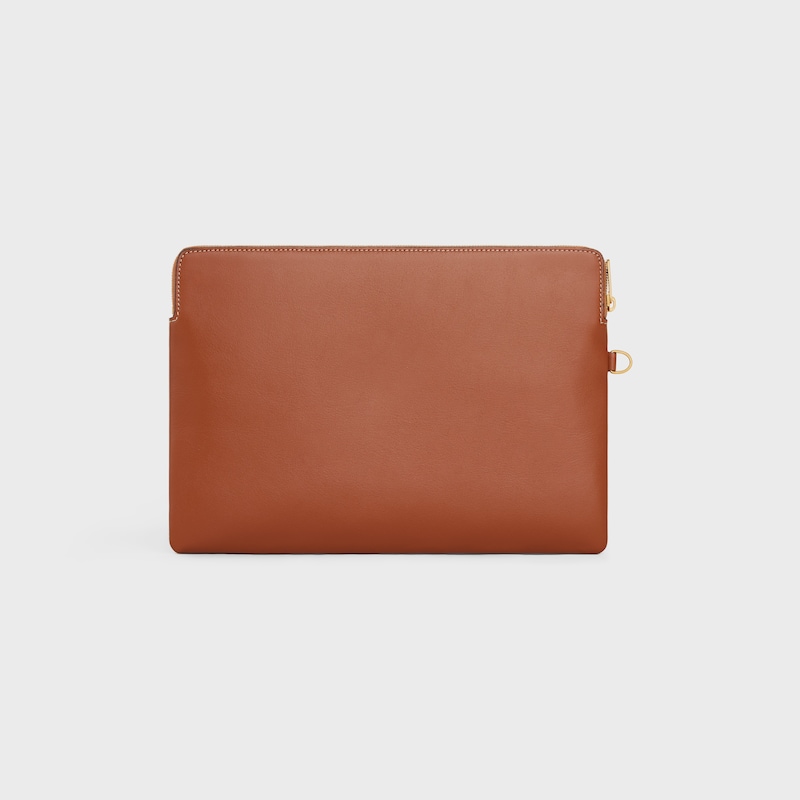 small pouch with strap cuir triomphe in smooth calfskin