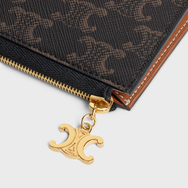 three pouches set triomphe charms in triomphe canvas amp grained calfskin