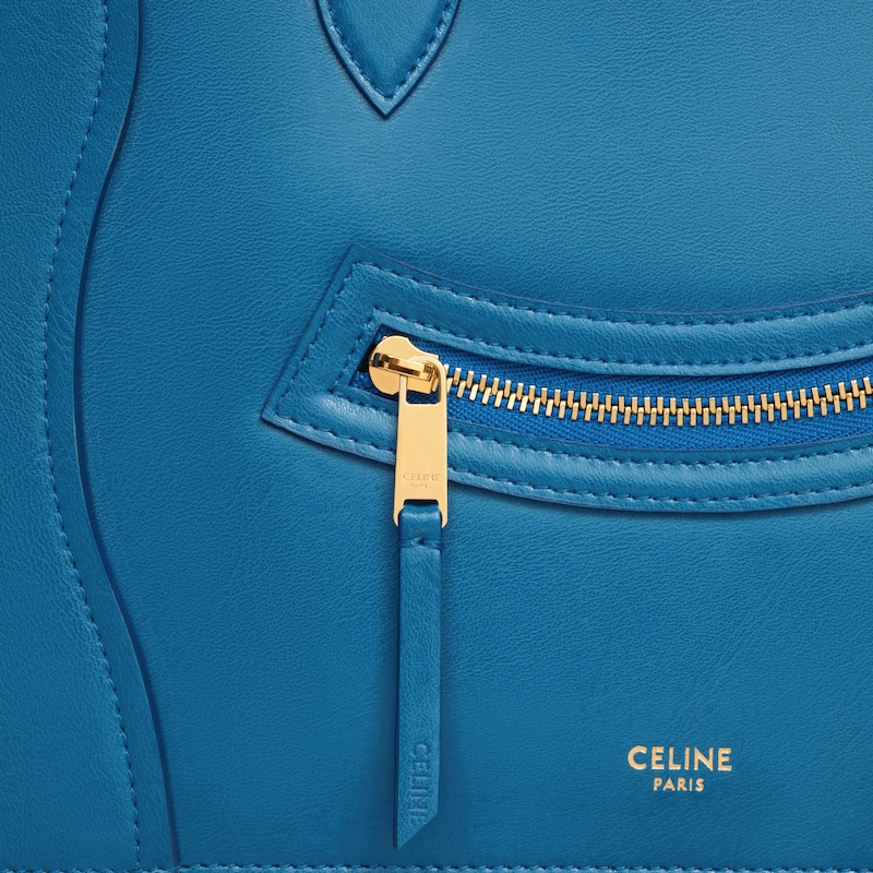 medium pouch in glossy calfskin