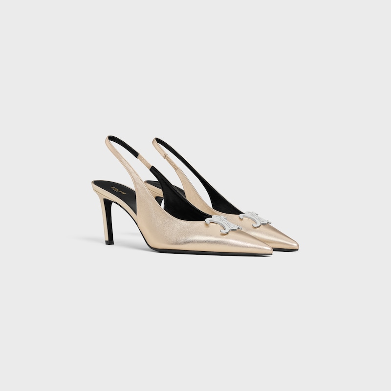 celine alma triomphe slingback in laminated calfskin
