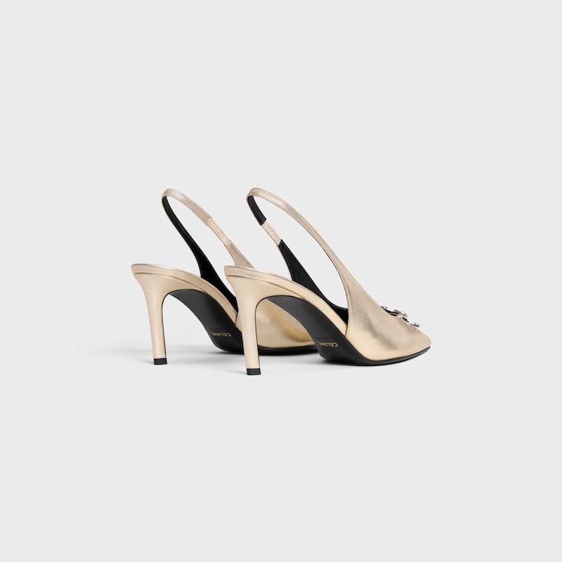 celine alma triomphe slingback in laminated calfskin