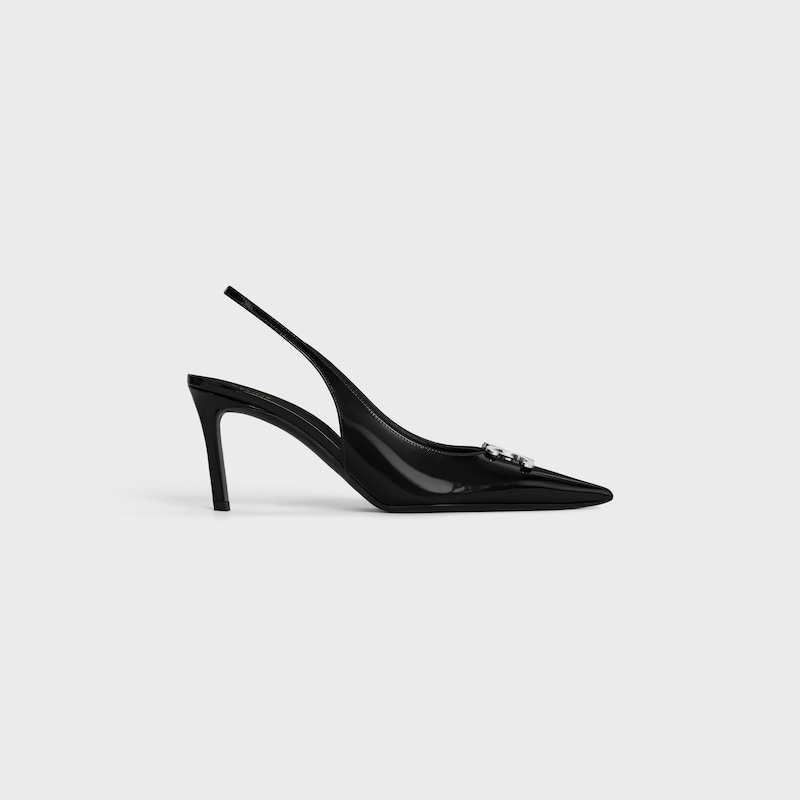 celine alma triomphe slingback in glossy calfskin