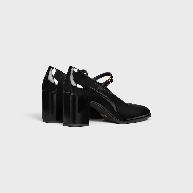 celine lily perforated triomphe babies in patent calfskin