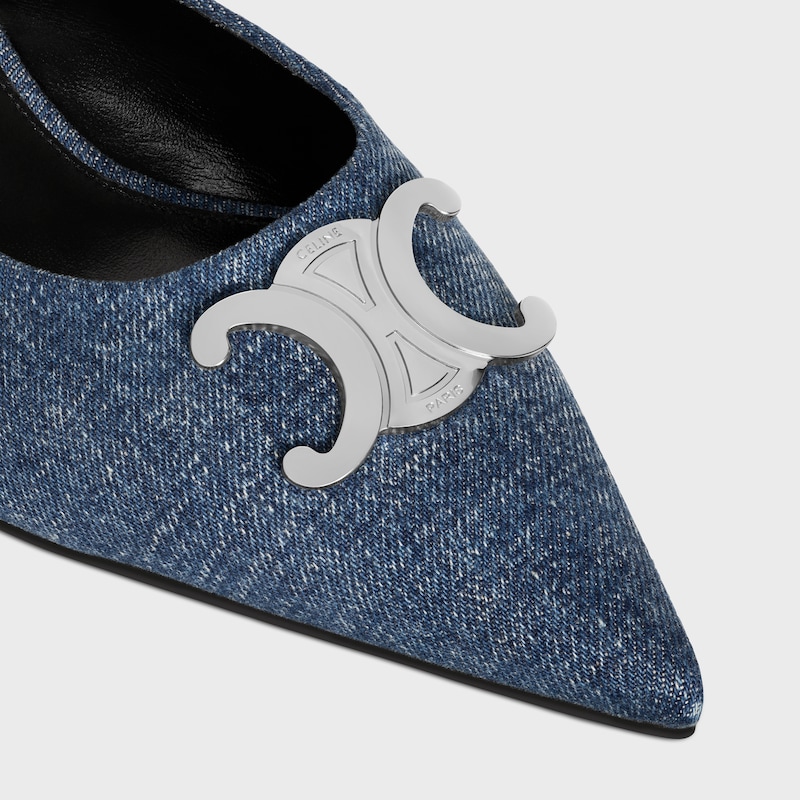 celine alma triomphe mule in denim