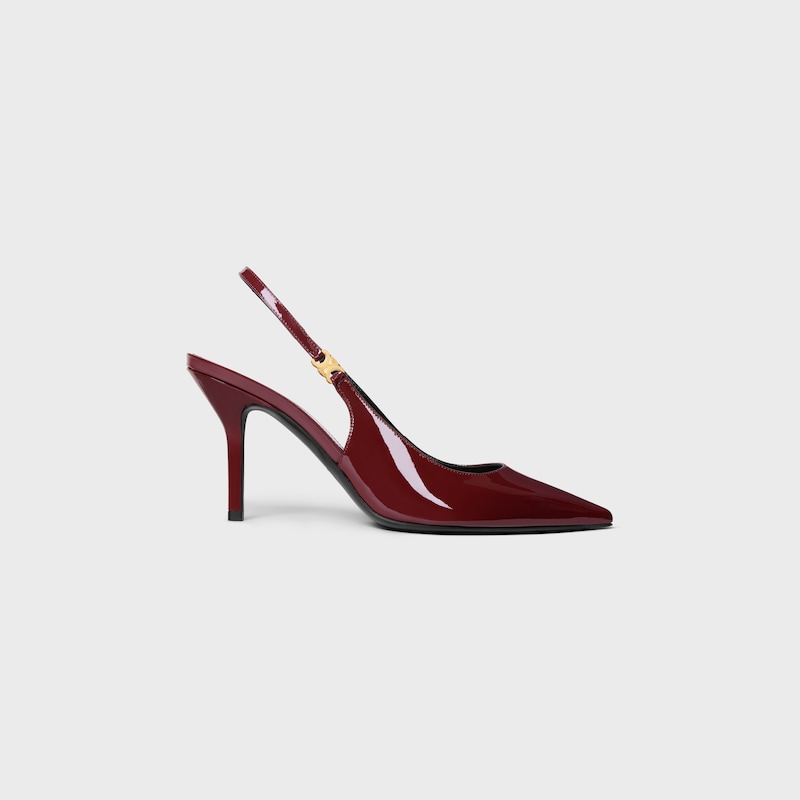 judy - triomphe pump in patent calfskin
