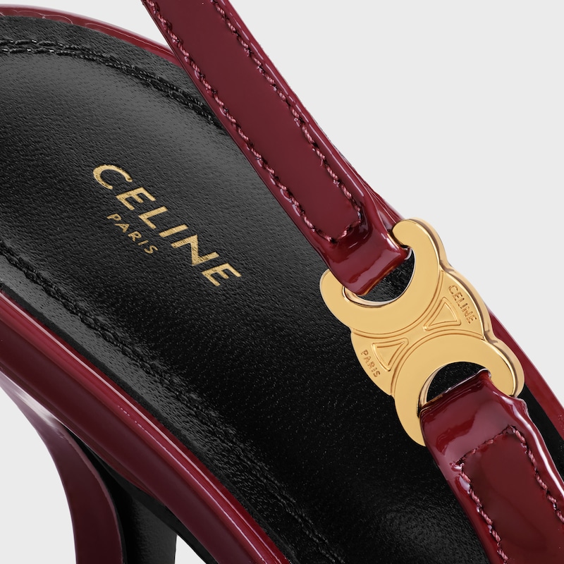 judy - triomphe pump in patent calfskin