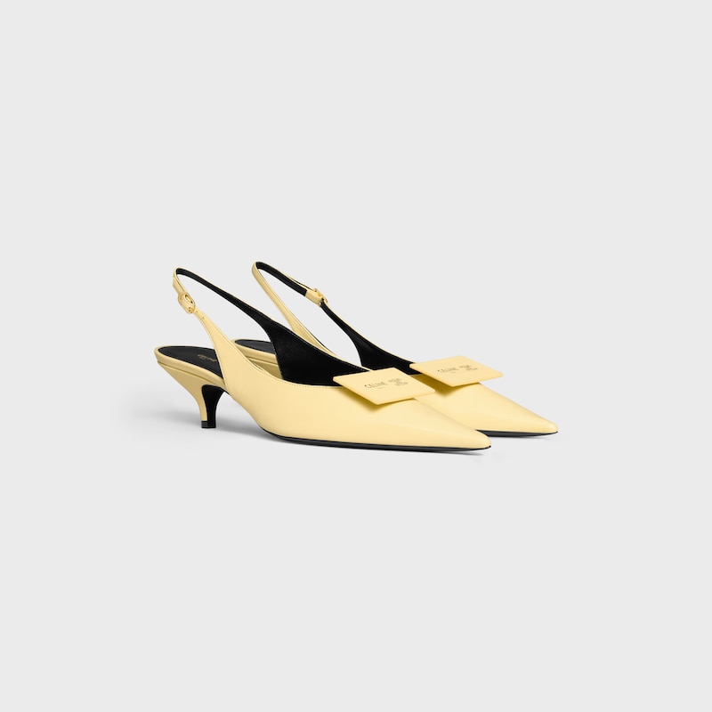 signature - slingback with label in lambskin