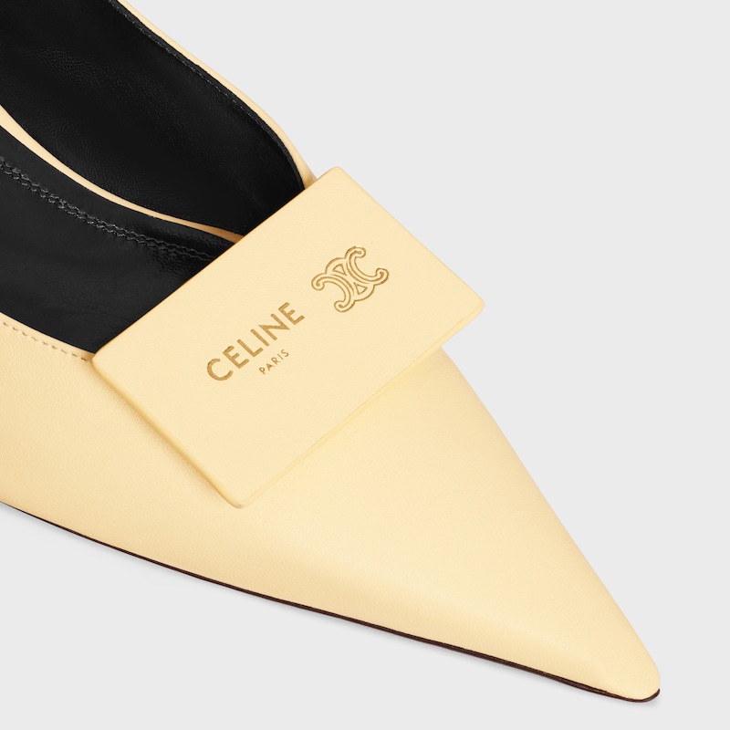 signature - slingback with label in lambskin