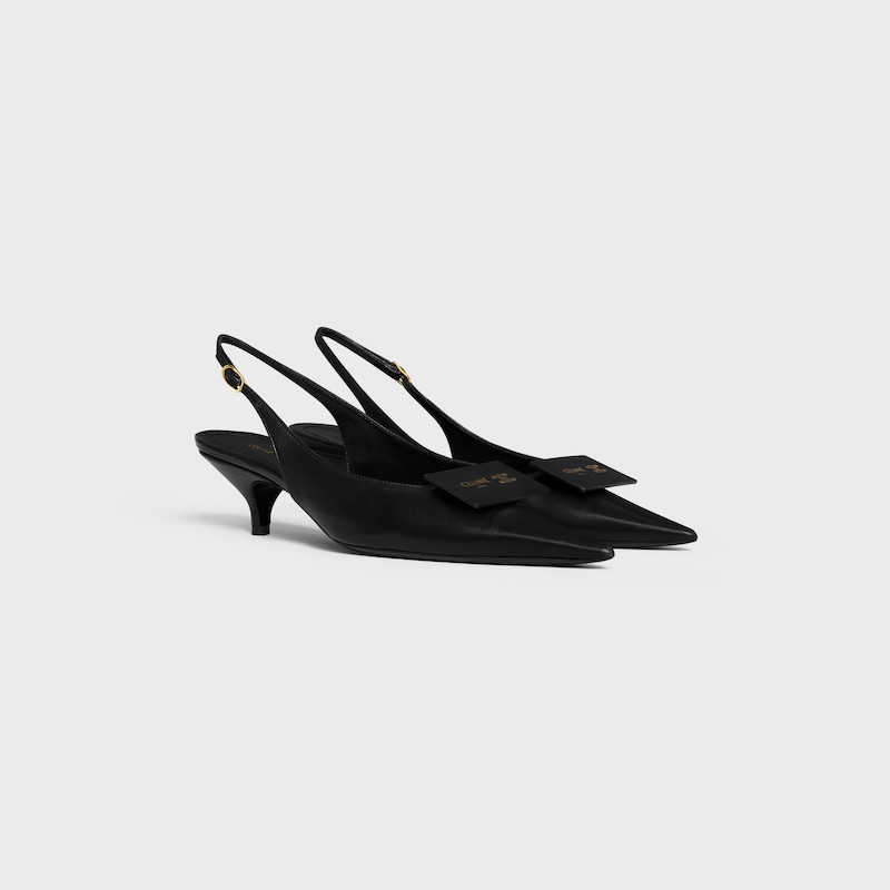 signature - slingback with label in lambskin