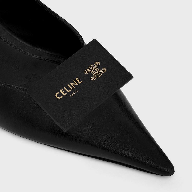 signature - slingback with label in lambskin