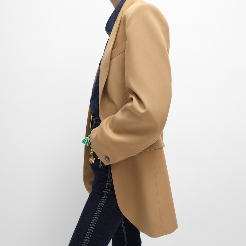 colonne jacket in diagonal wool