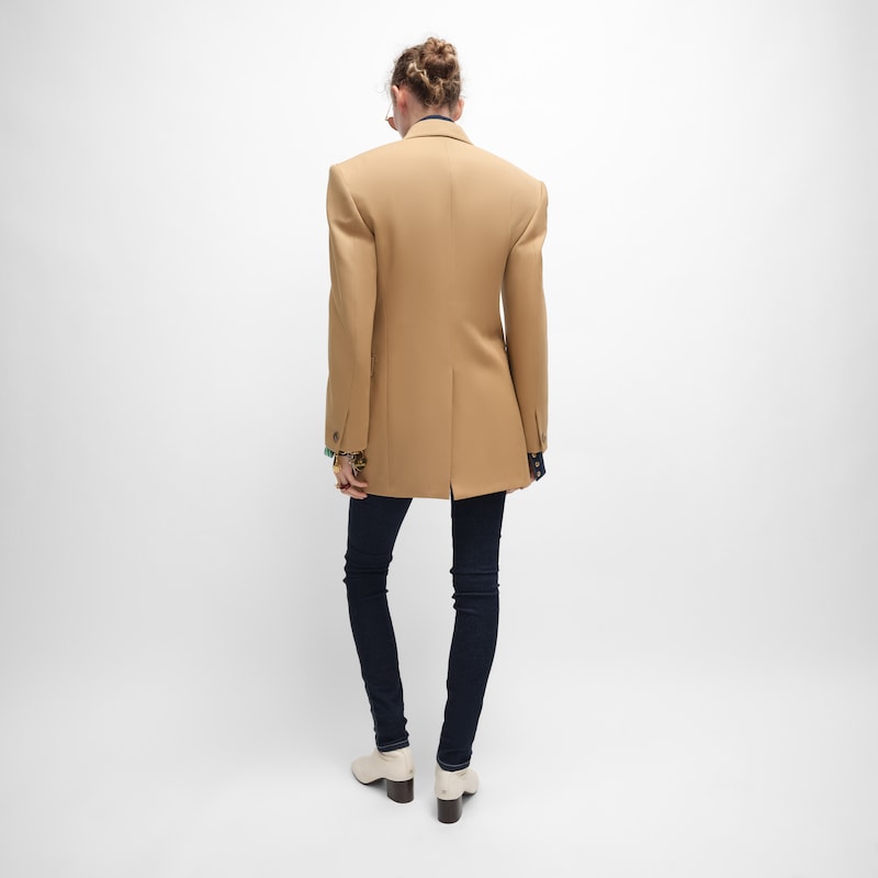 colonne jacket in diagonal wool