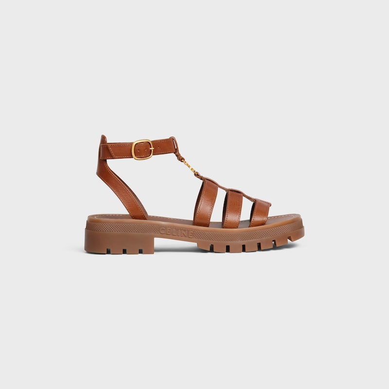 celine clea triomphe gladiator sandal in calfskin - vegetal tanning