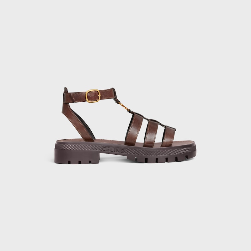 celine - clea triomphe gladiator sandal in calfskin - vegetal tanning