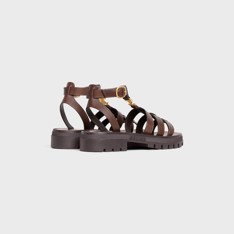 celine - clea triomphe gladiator sandal in calfskin - vegetal tanning