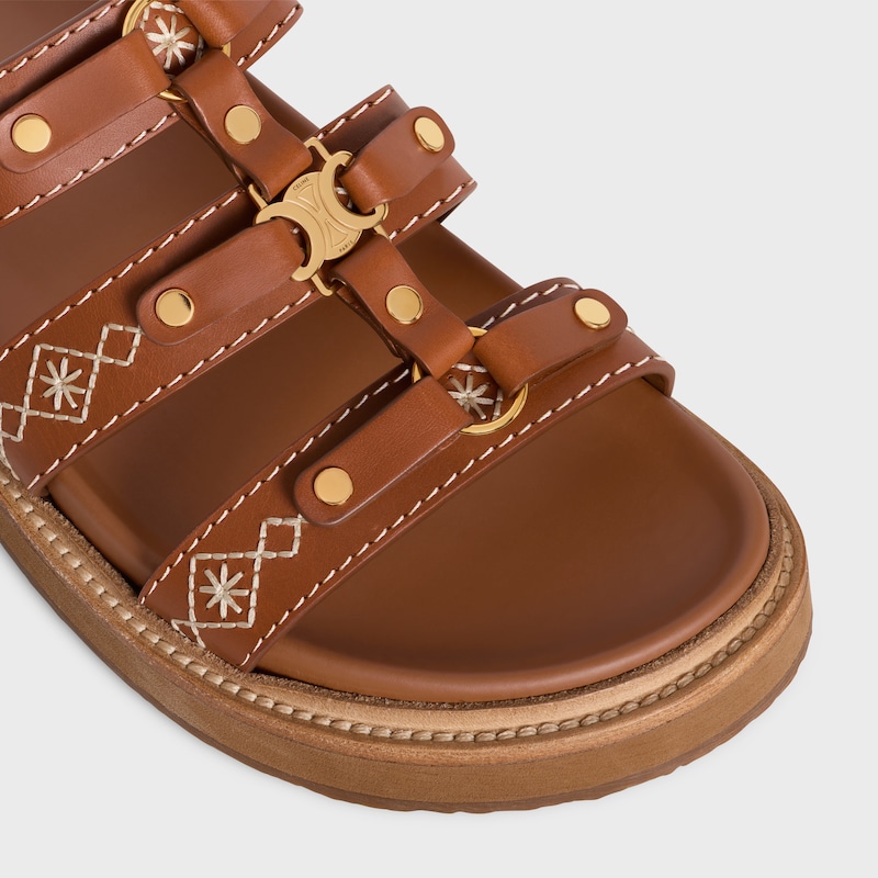 celine - tippi slide in embroidered calfskin