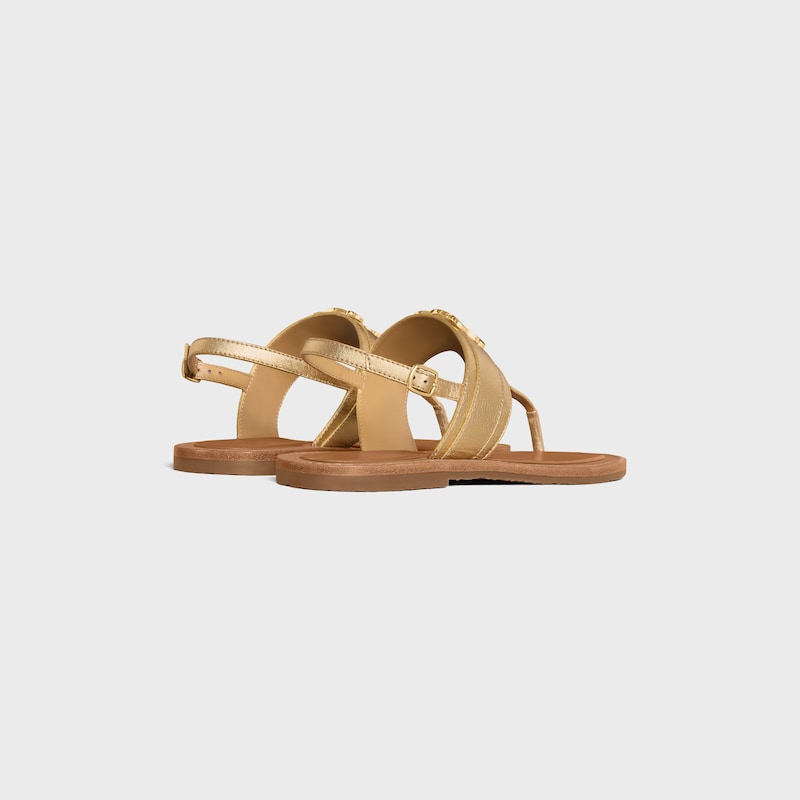 celine lympia triomphe thong in laminated calfskin