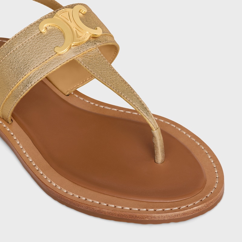 celine lympia triomphe thong in laminated calfskin