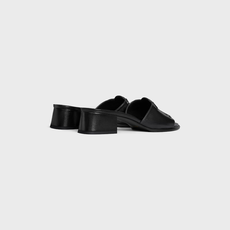 celine clemence mule in lambskin and patent calfskin