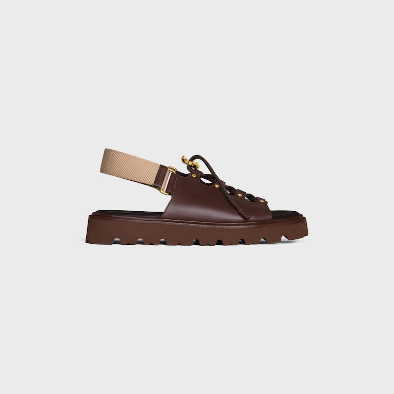 celine billie chunky sandale in calfskin and textile