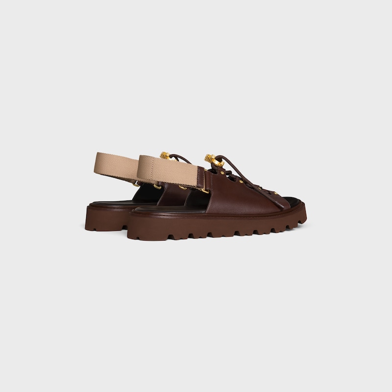 celine billie chunky sandale in calfskin and textile