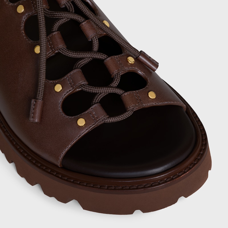 celine billie chunky sandale in calfskin and textile