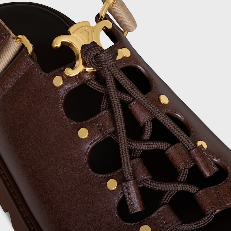 celine billie chunky sandale in calfskin and textile