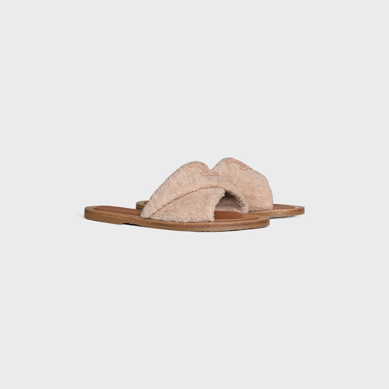 celine lympia twisted sandal in sponge fabric