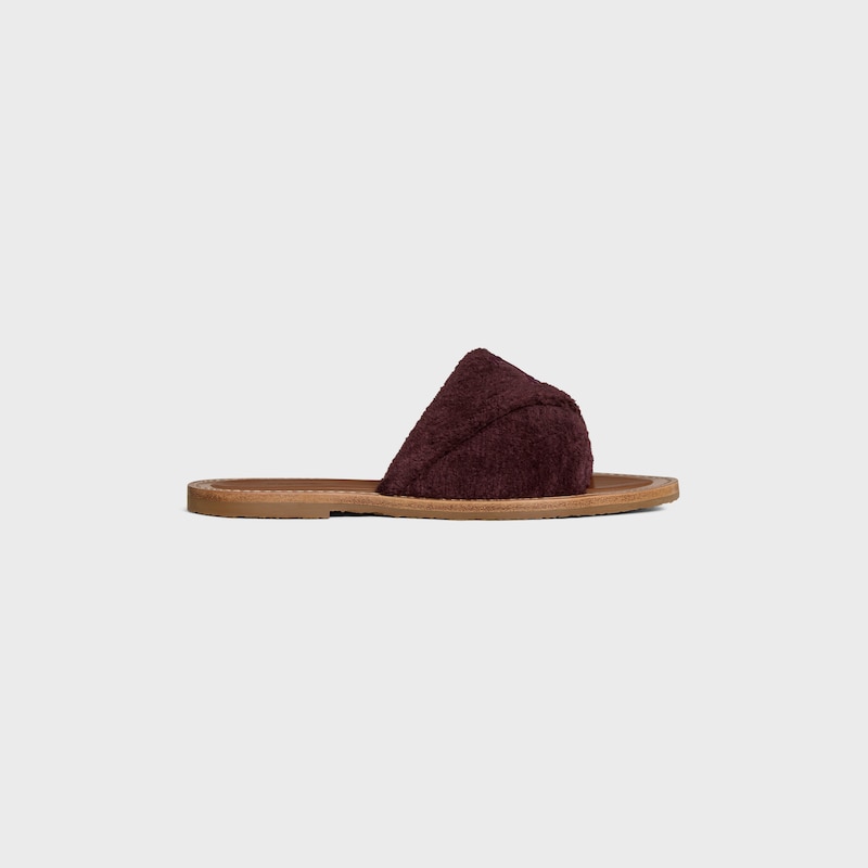 celine lympia twisted sandal in sponge fabric