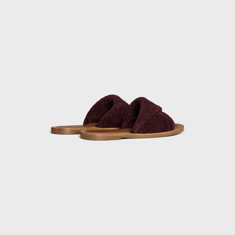 celine lympia twisted sandal in sponge fabric