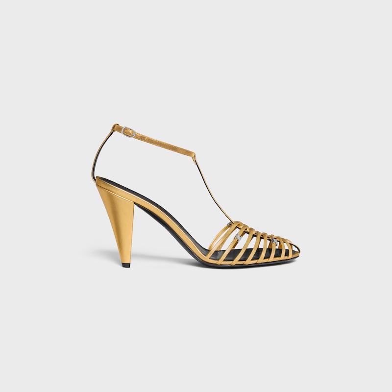 celine cage - strappy sandal in laminated lambskin