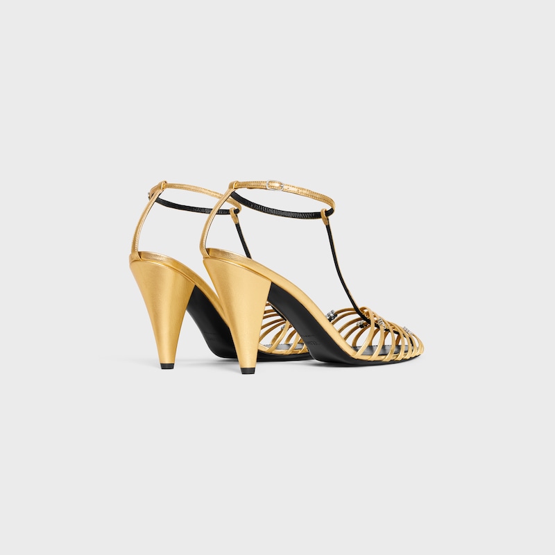 celine cage - strappy sandal in laminated lambskin