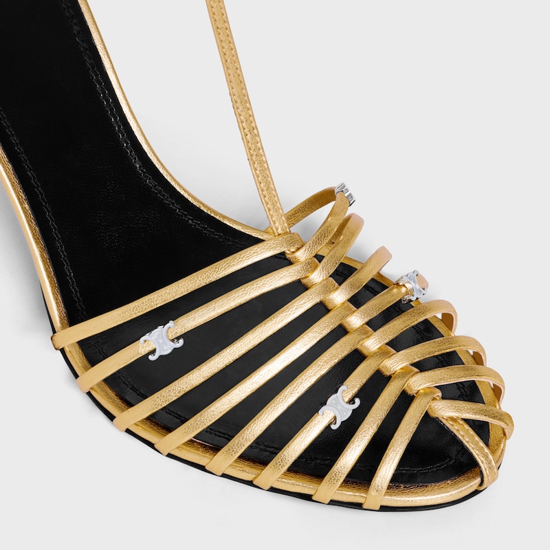celine cage - strappy sandal in laminated lambskin